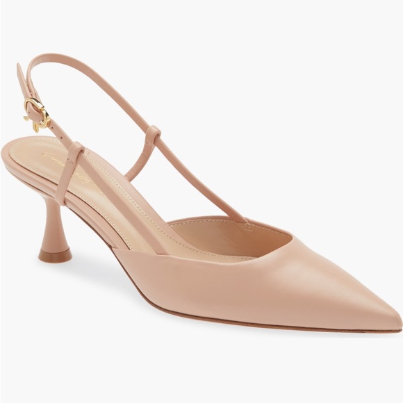 Gianvito Rossi Shoes - Gianvito Rossi ascent 55 sling back pump SZ 40 nude